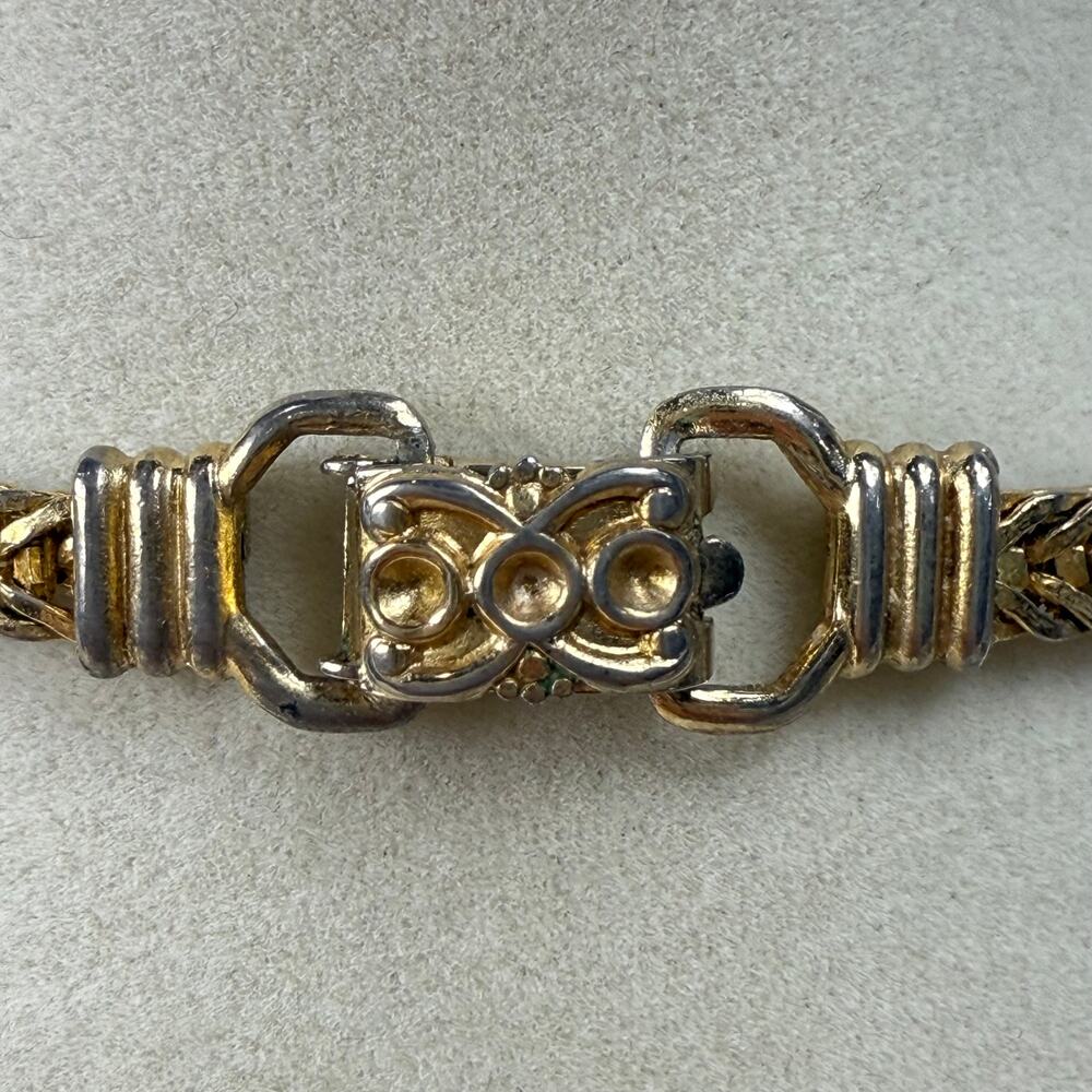 Vintage Coro Rhinestone Starburst Pendant Necklace Whimsigoth Romantic Victorian - Picture 7 of 9